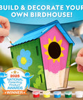 Fun DIY Wooden Birdhouse Kit For Kids And Families Build Your Own Birdhouse With Pre Cut Pieces And Paints For A Hands On Outdoor Habitat Project And Cozy Family Craft, painted wooden birdhouse