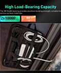 Heavy Duty Hook And Loop Tape With Nasty Strong Adhesive Backing, 1 Inch By 16 Feet Roll, shown securing various cables.