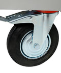 Heavy Duty Platform Truck Flatbed Dolly Cart With Wheels 24x48 Inch Load Carrier Hauls Up To 2000 Lb Capacity Steel Smooth Deck Hand Truck For Moving Trailers And More Gray wheel with swivel caster and brake
