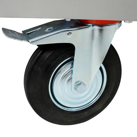 Heavy Duty Platform Truck Flatbed Dolly Cart With Wheels 24x48 Inch Load Carrier Hauls Up To 2000 Lb Capacity Steel Smooth Deck Hand Truck For Moving Trailers And More Gray wheel with swivel caster and brake