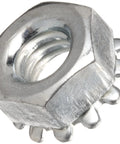 Zinc Plated Steel Hex Nut, 5/16 Inch 18 Thread Coarse, for automotive repairs and DIY projects, tough fasteners.
