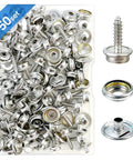 Marine Grade Stainless Steel Boat Cover Snap Kit 150 Pieces Three Eighth Inch Socket Fasteners For Canvas Tarps Tents