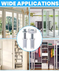 Six Piece BiFold Door Top Roller Guide Wheel And Top Pivot Spring Loaded Bifold Door Hardware Repair Kit for various door types.