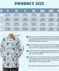 Moisture Wicking Scrub Jacket For Women With Pockets Snap Front Easy On Off Panda Print size chart and measurement guide.