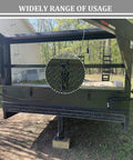 Installed Four Pack Heavy Duty Toggle Latch Clamps 4003 Style Quick Release Hasp Locks 1320 Lbs Holding Capacity on trailer.