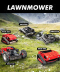 Remote Control Lawn Mower Oil Electric Hybrid With Four Wheel Drive For All Terrain Yard Care And Weed Whacking High Control Mower For Small Lawns And Backyards Fuel Efficient Flexible And Easy To Maneuver, tracked models on rocky grass