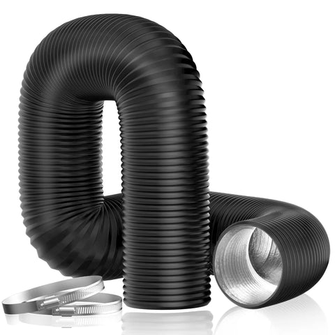 6 Inch Insulated Flexible Dryer Vent Duct 8 Ft With Heavy Duty Three Layer Protection and 2 Clamps