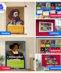 Famous Explorers Poster Set For Classrooms Eight History Posters 12 By 18 Inches K 12 Teaching Materials Made In USA Marco Polo To Hernan Cortes Social Studies Decor Your Class Will Dig It showing classroom and hallway displays.