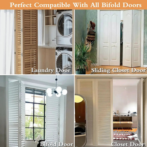 2-Pack Bifold Door Hardware Repair Kit For Closet And Pocket Doors, Fits 7/8 To 1 Inch Tracks, compatible with bifold doors