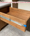Locking Heavy Duty Drawer Slides 1 Pair Side Mount Ball Bearing Full Extension Cold-Rolled Steel Rails Tough Toolbox Hardware Badass Tool Cabinet 60 Inch Regular Model Solid Build Smooth Glide fully extended in drawer.