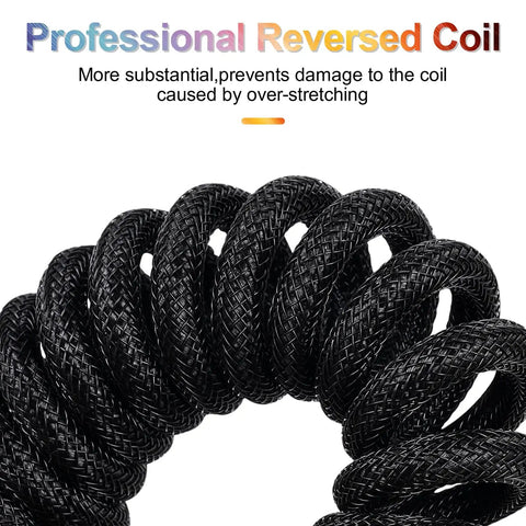 Amp Up Your Rig With This Badass Usb C Coiled Keyboard Cable Featuring Heavy Duty Braided Shield Detachable Type C Connector Smooth Retracting Rock Solid Double Sleeve Design For Mech Keyboards In Pink