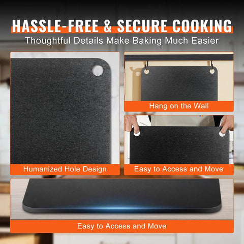 Heavy Duty Pizza Steel Plate For Oven And Grill 16 By 14.5 By Three Eighths Inch Carbon Steel Preseasoned, easy handling.