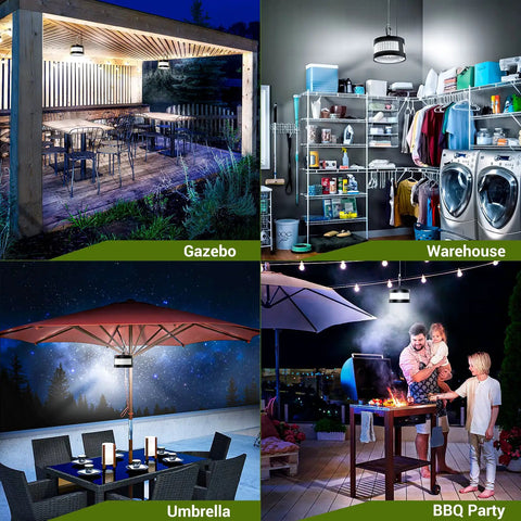 160 LED Outdoor Solar Lights Waterproof No Fuss Hang Pendant With Remote lighting gazebo, warehouse, umbrella, BBQ party