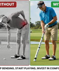 Before and after using Telescopic Golf Ball Retriever Kit With Detachable 3 Piece Retriever Golf Ball Scooper Cleaner Stamp Bag And Holder
