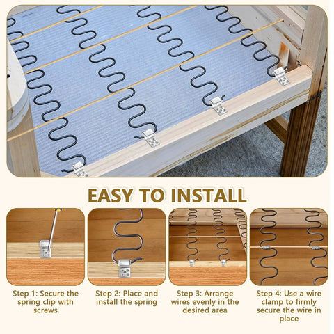 Installation guide for Complete Couch Upholstery Spring Repair Kit With 8 Tough 25 Inch Sofa Springs And 50 Foot Stay Wire.