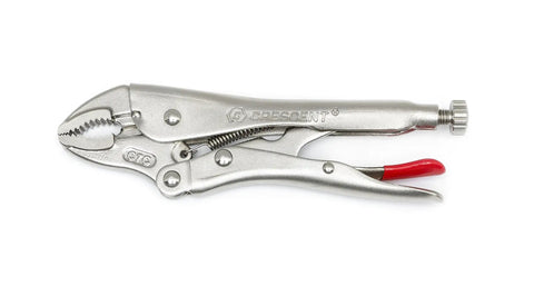 5 Piece Pro Grade Locking Pliers Set With Curved Jaw And Long Nose Pliers Featuring Wire Cutter Includes 5, 7, And 10 Inch
