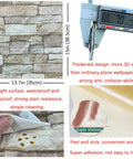 Peel And Stick 3D Foam Wall Panels Set Of 10 Faux Brick And Stone Wallpaper Tiles, self adhesive, waterproof, rock color, 7mm thick