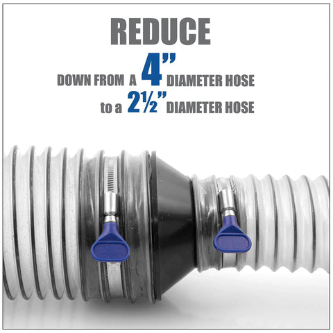 4 Inch To Two And A Half Inch Reducer Hose Adapter For Dust Collection Converts Four Inch Hose To Two And A Half Inch Vacuum Fitting