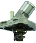 Straight Swap Engine Coolant Thermostat With Complete Housing For Nissan Frontier Pathfinder Xterra and Infiniti G35 Fx35 M35 Oem Grade Build in metallic design.