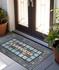 Rugged Heavy Duty Rectangle Entry Door Mat 24 X 36 Inches For High Traffic Front Porch, Non Slip Rubber Back, Low Profile Doormat