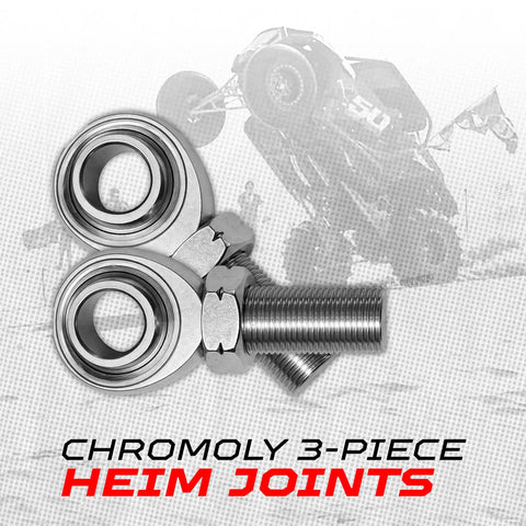 Hardcore Billet Aluminum Upper And Lower Radius Rods Kit With Chromoly Heim Joints And Nuts For 2011 To 2014 Polaris Rzr XP900 XP 900 Two And Four Seat UTVs Built To Take A Beating And Keep On Rolling chromoly 3-piece heim joints