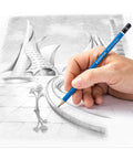 Hand sketching with Mars Lumograph 4B Graphite Pencil For Art And Drawing, Medium Soft Lead with Break Resistant Bonded Core, 12 Pack