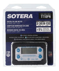 TT10PN 1 Inch Digital Inline Turbine Chemical Transfer Meter packaging, showing flow rate range and digital readout display.