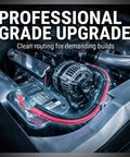 Heavy Duty 4 Gauge Battery Cable Kit with Pre Crimped 5 16 Inch Lugs in car engine bay installation
