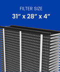 MERV 13 Carbon Replacement Filter For Whole House Air Purifiers With Odor Busting For Pets And Cooking Compatible With Models 1510 And 2516 31x28x4