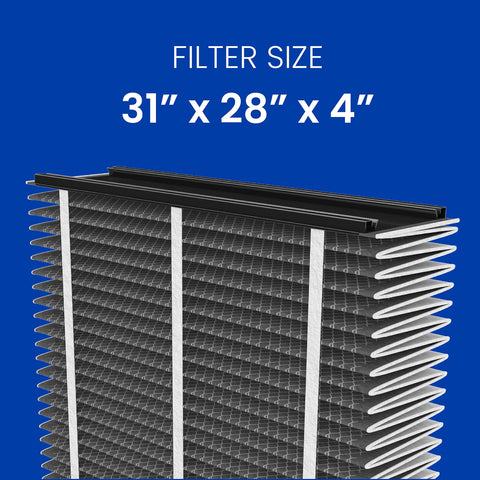MERV 13 Carbon Replacement Filter For Whole House Air Purifiers With Odor Busting For Pets And Cooking Compatible With Models 1510 And 2516 31x28x4