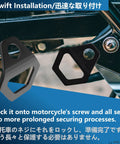 Heavy Duty Stainless Steel Motorcycle Tie Down Hooks Set Of Ten Rugged Security Anchors for quick installation on bike screws.