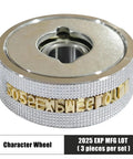 Character wheel for Pro-Grade Automatic Continuous Band Sealer With Stand for PVC Bags, featuring embossing letters and numbers.