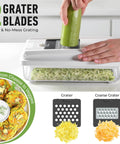 All In One Vegetable Chopper And Mandoline Slicer With Built In Catcher Cheese Grater Onion Cutter And Dicer Kitchen Gadget Set