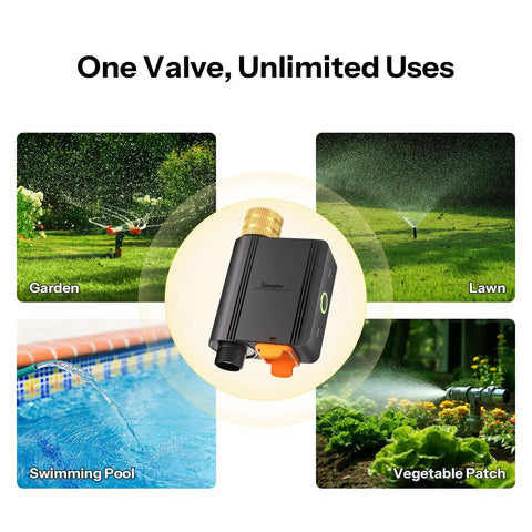 Zigbee Smart Sprinkler Timer With Brass Inlet And Flow Meter For Garden Irrigation, Weather Adaptive Scheduling, 4 AA Powered, Requires Zigbee Hub, Compatible With Home Assistant, No Fuss Yard Watering Setup for garden, lawn, pool, vegetable patch