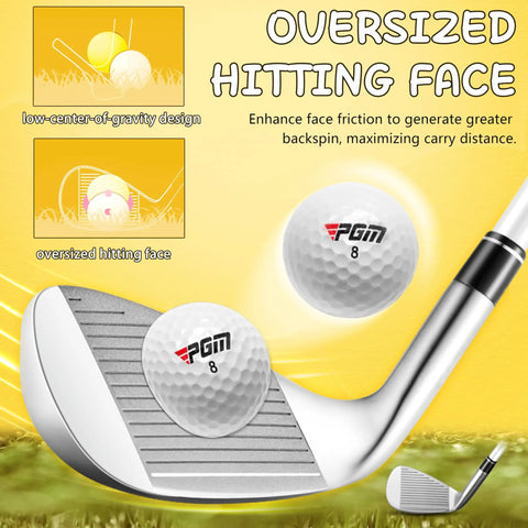 Kid Friendly Junior Right Handed Golf Club Set With Oversized 360cc Driver, Lightweight Graphite Shafts, club and golf ball.