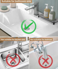 Image showing Bathroom Sink Stopper Pop Up Drain Plug With Detachable Hair Catcher Anti Clogging Design Fits 1.1 To 1.77 Inch Drains only suitable for bathroom sinks.