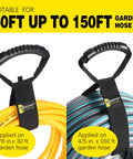 Eight Pack Heavy Duty Extension Cord Organizer With 60 Lb Capacity For Cords Hoses And Tools Adjustable Strap System With Carabiners for 50 to 150 ft hoses