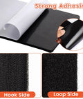 Close-up view of 4x8 Inch Hook And Loop Tape Six Sets Strong Back Adhesive showing hook and loop sides with adhesive backing.