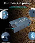 80W Laser Module with Built In Air Assist and Fixed Focus, 10W Optical Output, FAC Included, shown with internal components and design features.