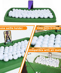 Heavy Duty Golf Ball Tray With Cell Phone Holder For Recording Your Swing, 100 Ball Capacity, High Impact Rubber Construction