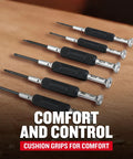 6 Piece Precision Screwdriver Set With Mini Screwdrivers For Watch Jewelry Eyeglasses And Computer Repair, Comfort Cushion Grip