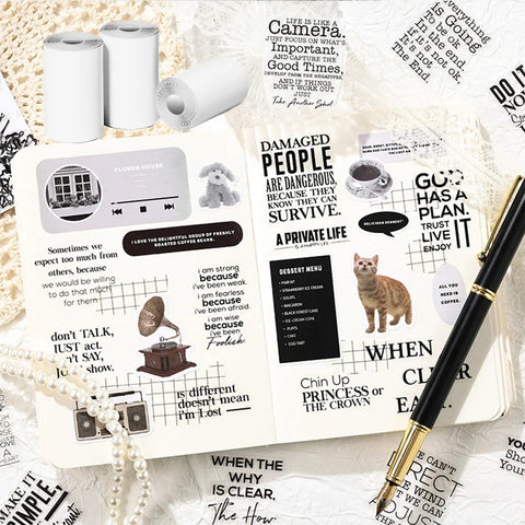 Ultra Cool Thermal Paper Refill Kit For Instant Cameras, 720 Pcs Print Paper, 10 Rolls Of 57x25mm, Kid Friendly Instant Photo Paper, Works With Most Mini Instants, Perfect For Parties, Crafts, And Fun Snapshots; rolls with sticker samples