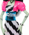 Fresh Frankie Stein Reproduction Doll From The Iconic Dawn Of The Dance Lineup featuring a black and white dress with pink shrug.