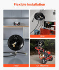 Heavy Duty Pressure Washer Hose Reel 50 Feet Three Eighths Inch Steel Bracket Mounted Flexible Installation Options