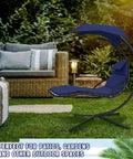 Set Of 4 Outdoor Hanging Lounge Chair Cushions Replacement Kit With Cushion Pad Umbrella Fabric And Shade Cloth Curved Chaise