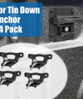 Ford F150 F250 F350 Bed Tie Down Anchors Kit, 4 Pack Replacement Tie Downs With Keys, Easy Slide In, off truck view