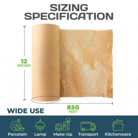 Eco Friendly Honeycomb Packing Paper For Shipping And Moving A Handy Dispenser Box Keeps Your Stuff Safe Natural 12 Inches By 850 Feet