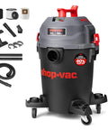 No Break Garage Beast Wet And Dry Shop Vacuum With Ultra Quiet Motor, 6 Gallon tank, and accessories for efficient cleanup.