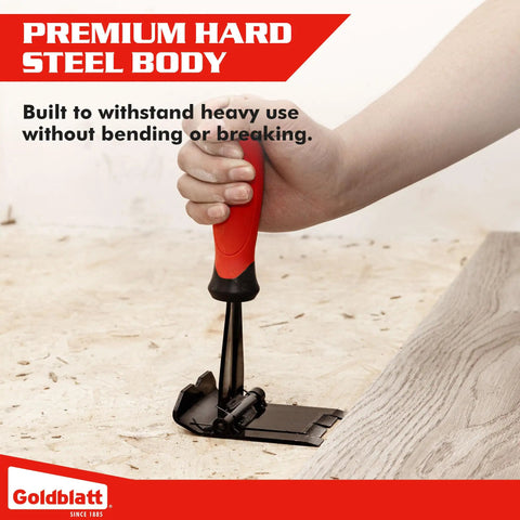 Trim Removal Tool For Baseboards Molding And Flooring No Damage Surface Protection Heavy Duty Pry Bar Multi Tool in use