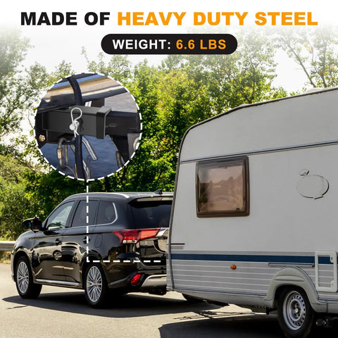 Bolt On Receiver Tube Adapter And Wall Mount Hitch With 2 Inch Opening towing caravan from car